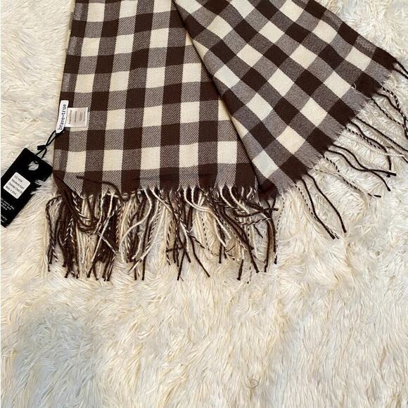 Brave + True Woodlands Brown & White Plaid Scarf - Size OS (NWT) - Picture 2 of 5